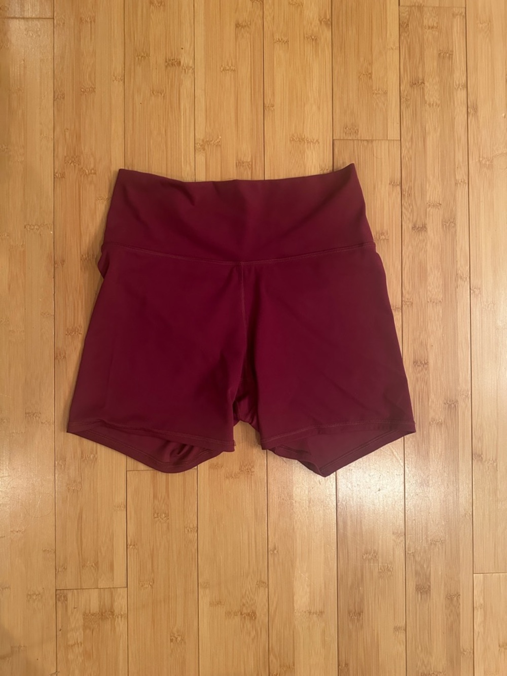 Avia Maroon High-Rise Bike Shorts